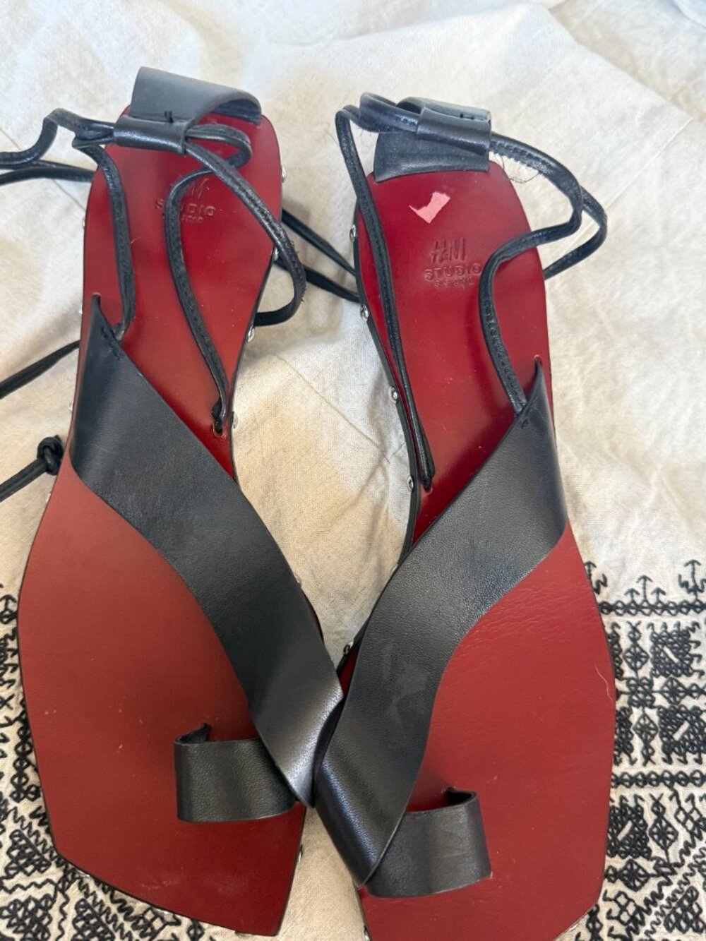 H&M Studio Lace-Up Heeled Sandal — Size 8.5 - Picture 4 of 6